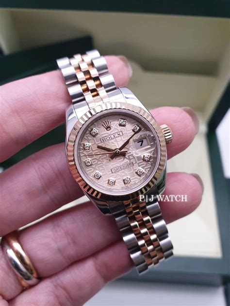 rolex pink gold lady price|rolex lady datejust 26.